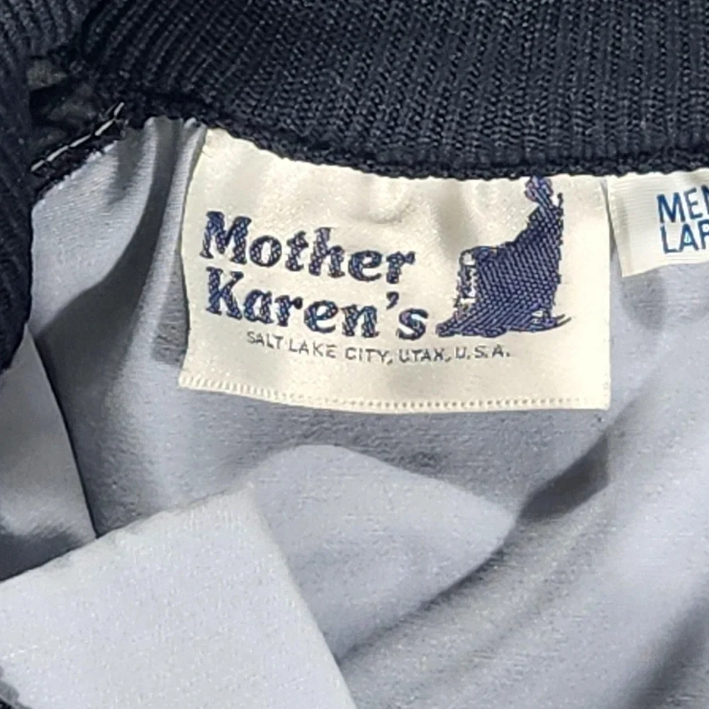 Vintage Mother Karen's Jacket Mens Large Gray 1/4 Zip Anorak Made USA 80s